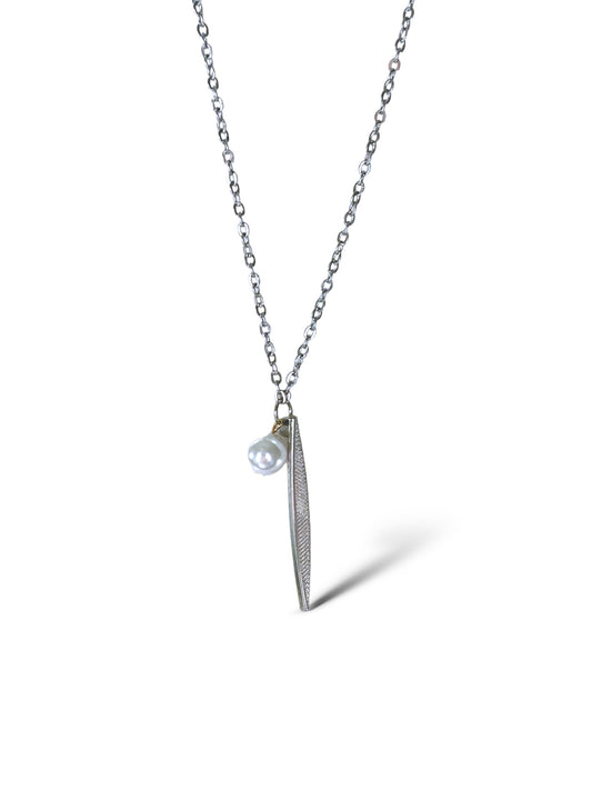 Arrow-Pearl Necklace, Sterling Silver