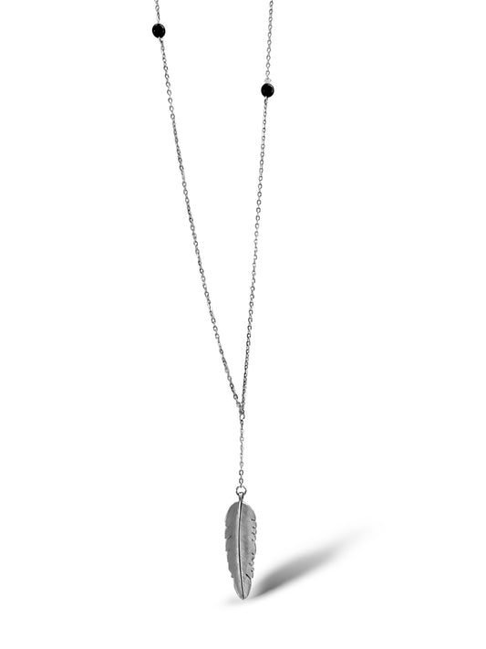 Tree leaf-X Necklace, Sterling Silver