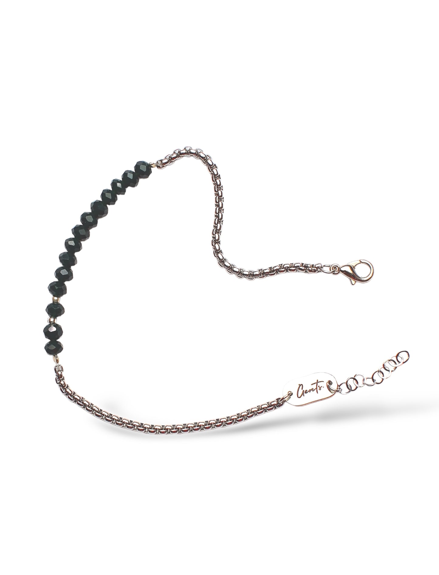 Box-Olive Crystal Bracelet, Sterling Silver.
