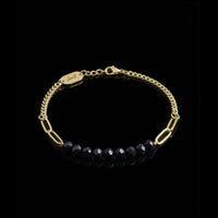 Curb Clip Crystal Bracelet, Vermeil Gold