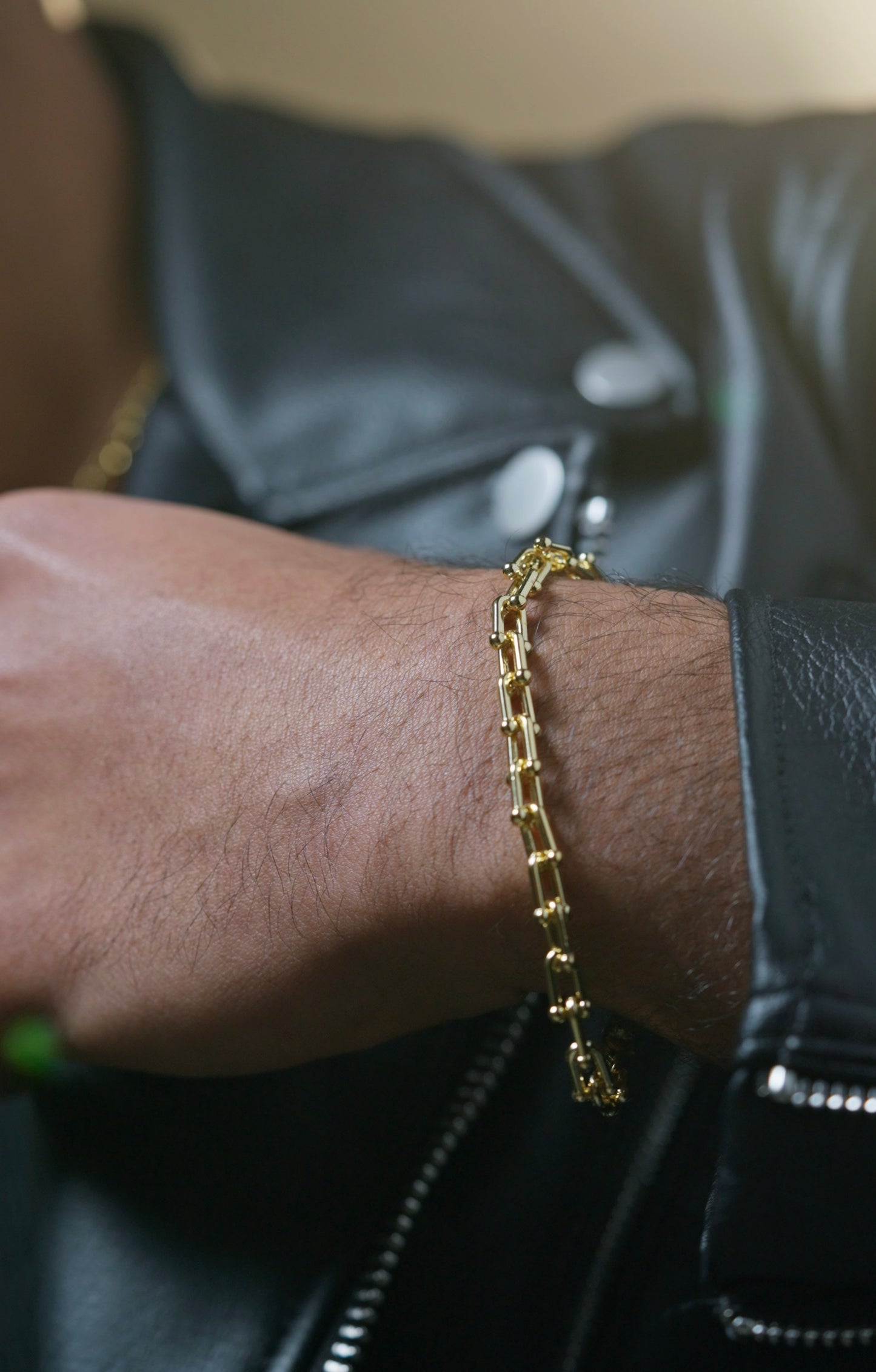 U Link Bracelet, Gold Vermeil.