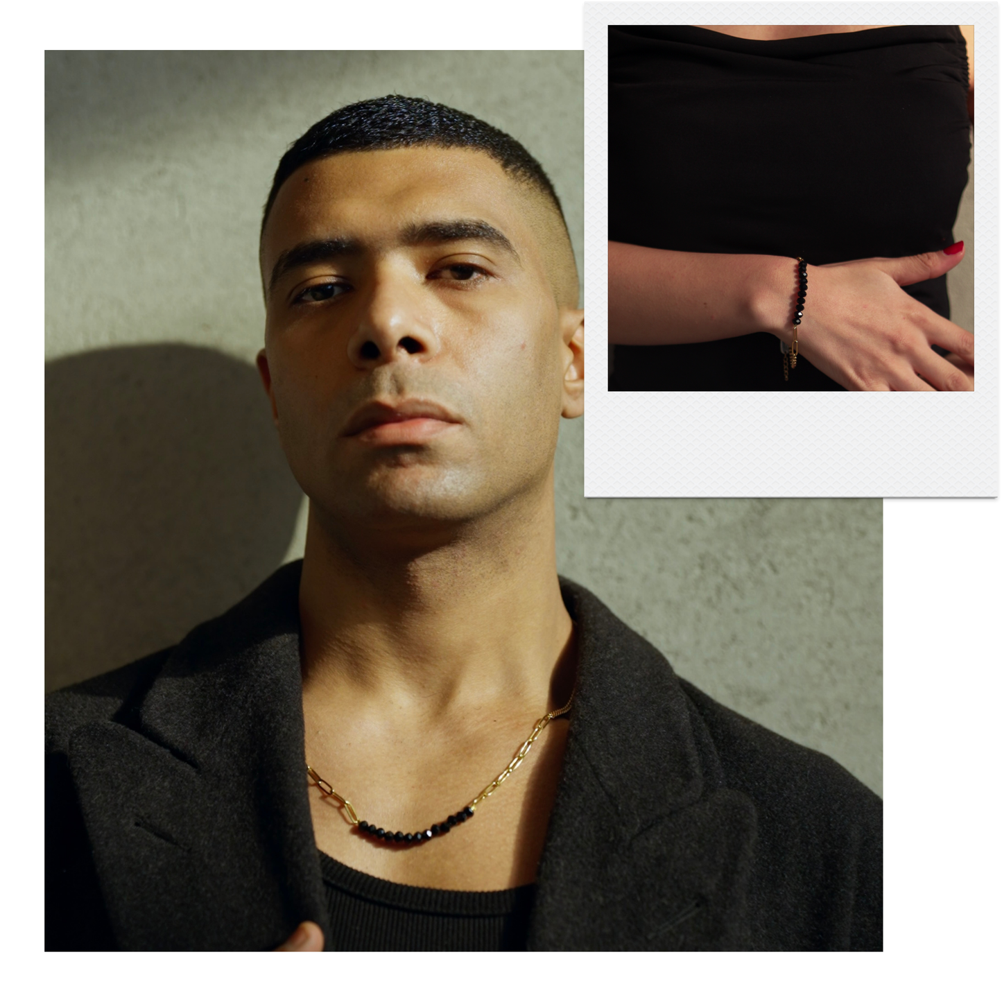 Curb Clip Crystal Gold Set.