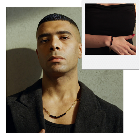 Curb Clip Crystal Gold Set.