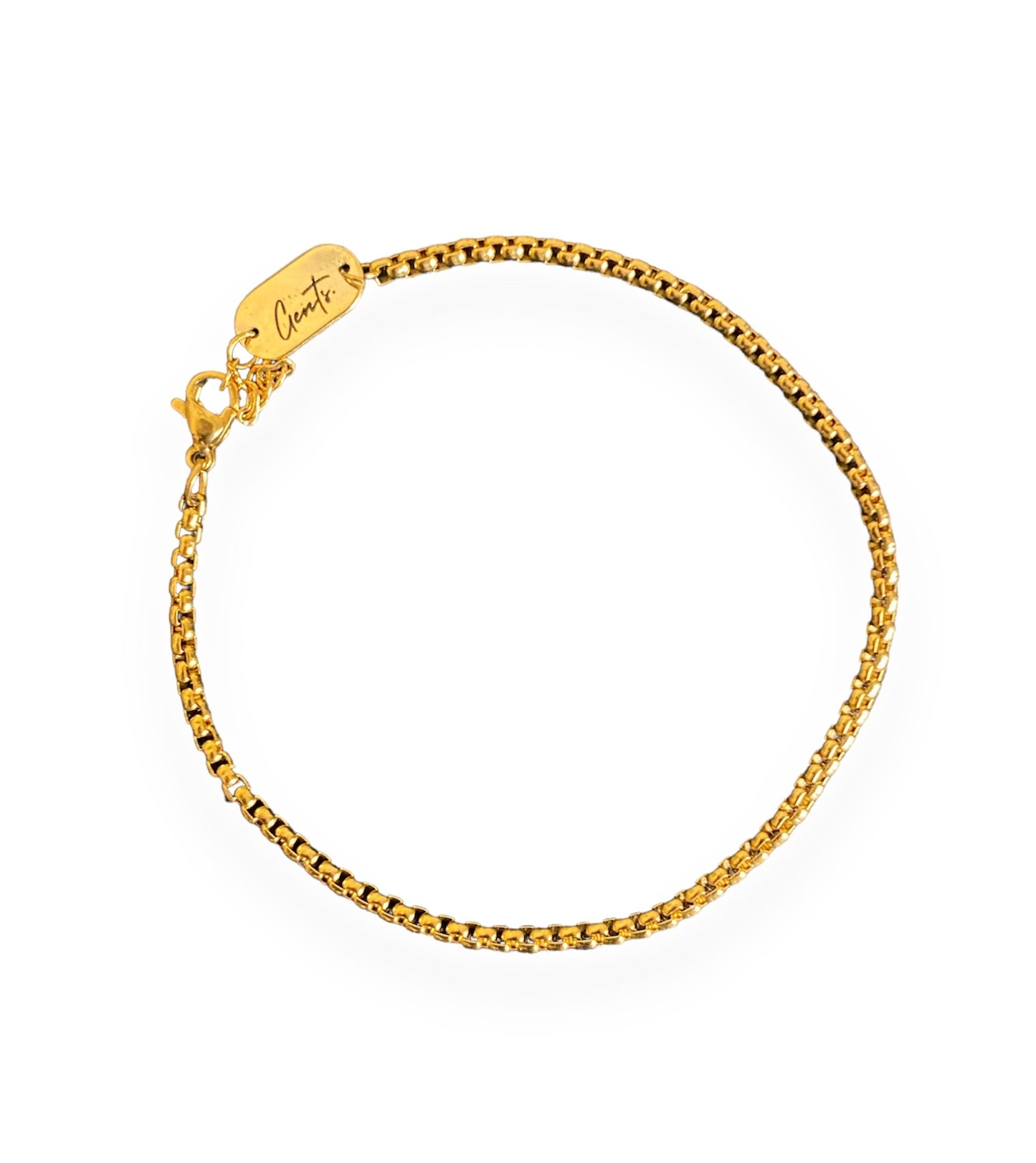 Box Chain Bracelet, Gold Vermeil.