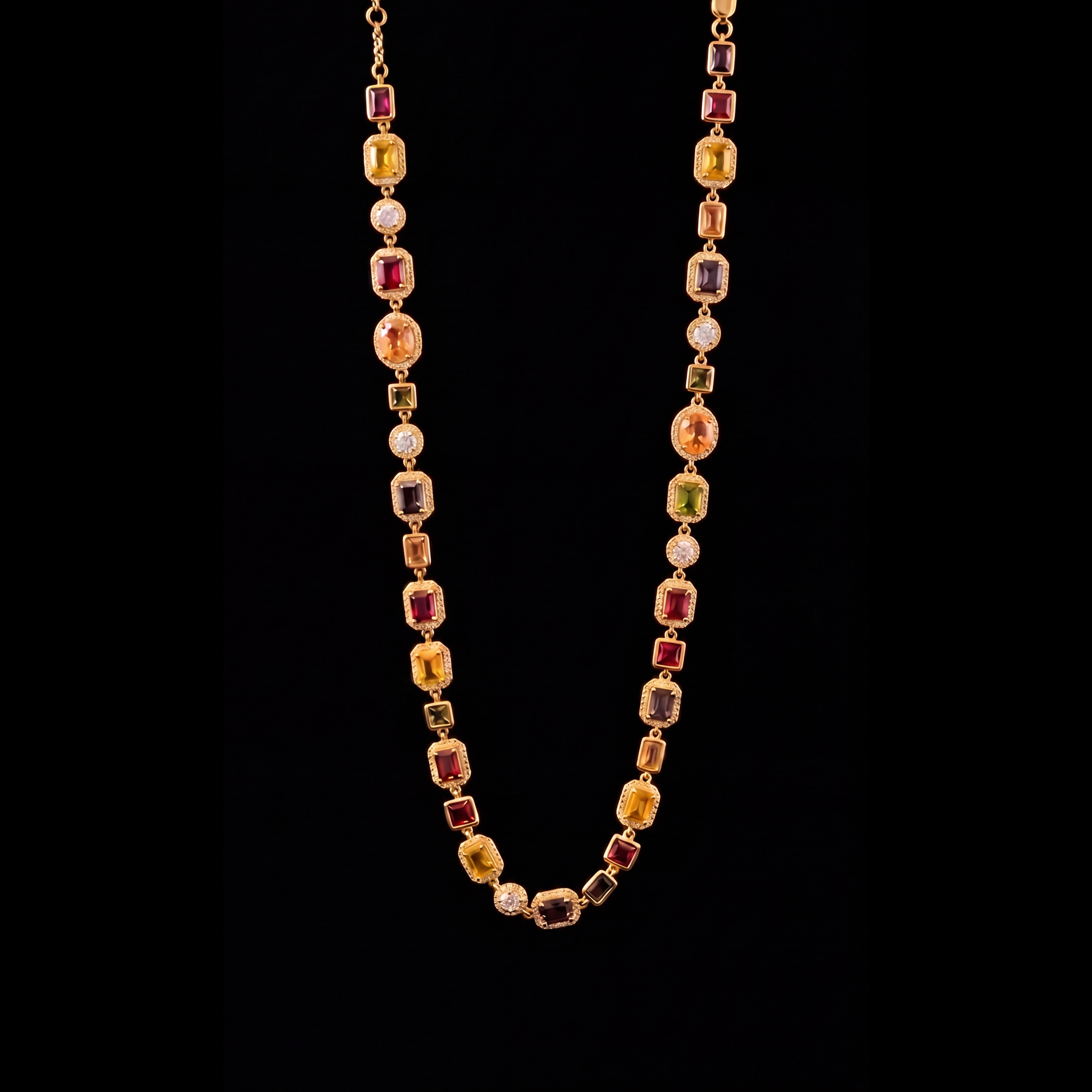 Men's Gold Gemstone Chain Necklace – 18K Gold Vermeil | GENTS.