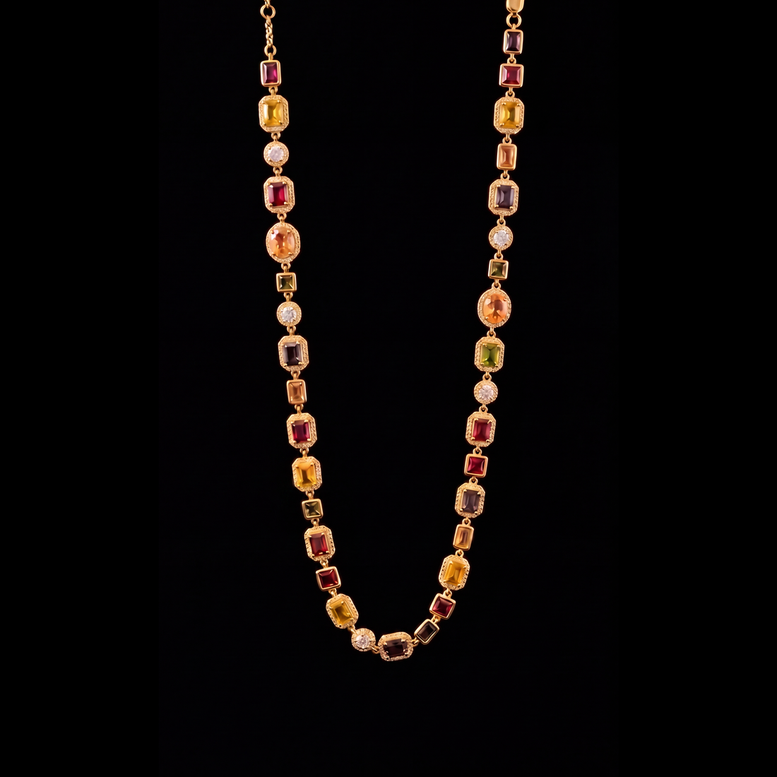 Men's Gold Gemstone Chain Necklace – 18K Gold Vermeil | GENTS.