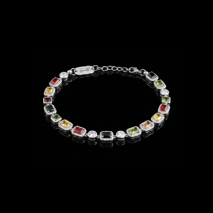 Men's Silver Gemstone Bracelet – Natural Stone | GENTS.