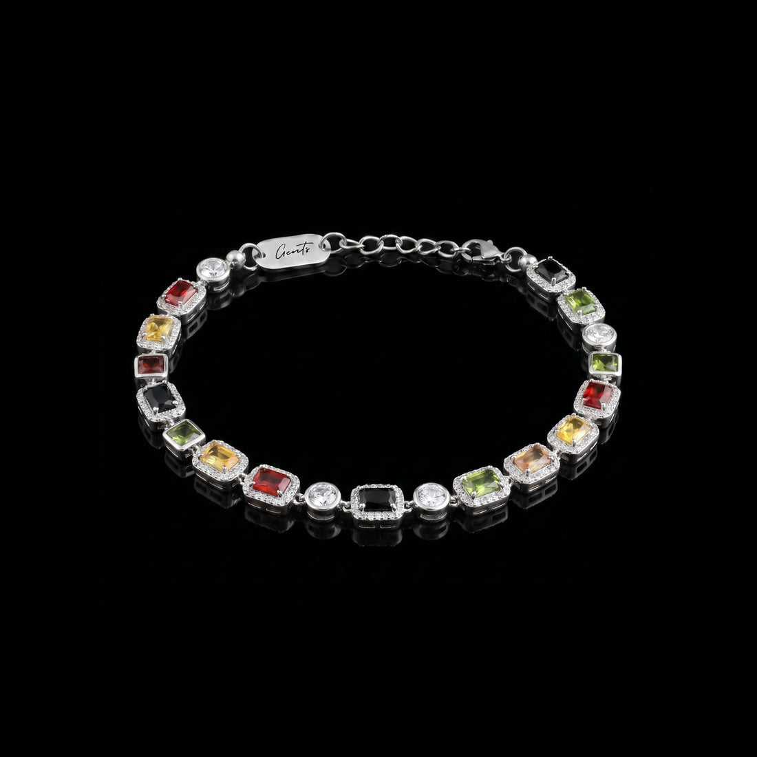 Men's Silver Gemstone Bracelet – Natural Stone | GENTS.