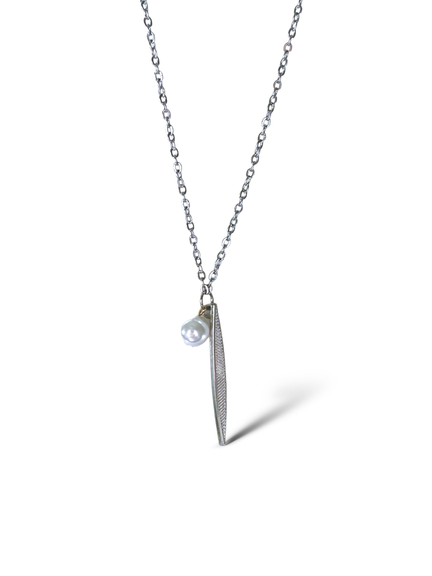 Arrow Pendant - Pearl, Sterling Silver