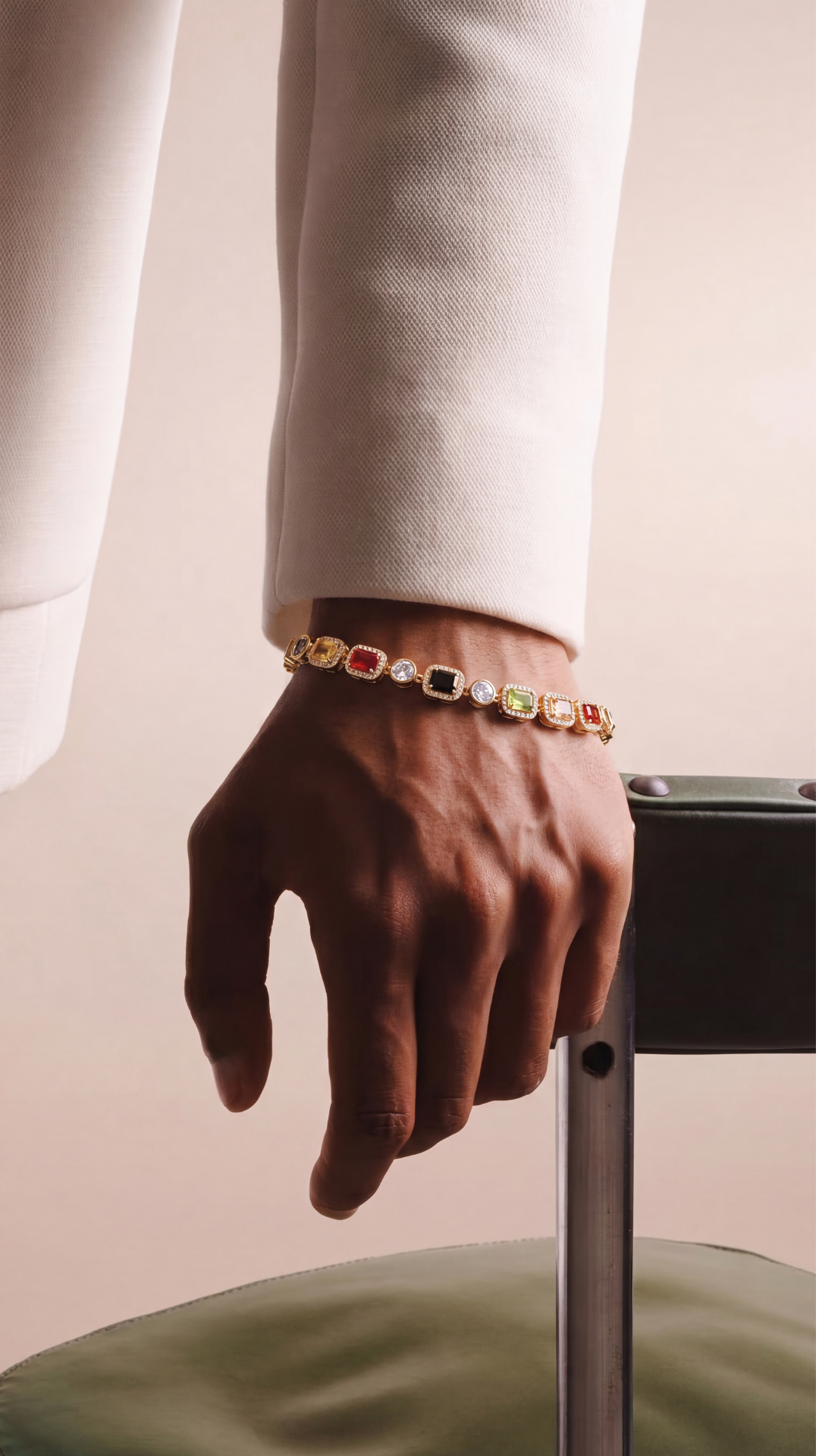 Gemstone Bracelet Gold Vermeil – GENTS.