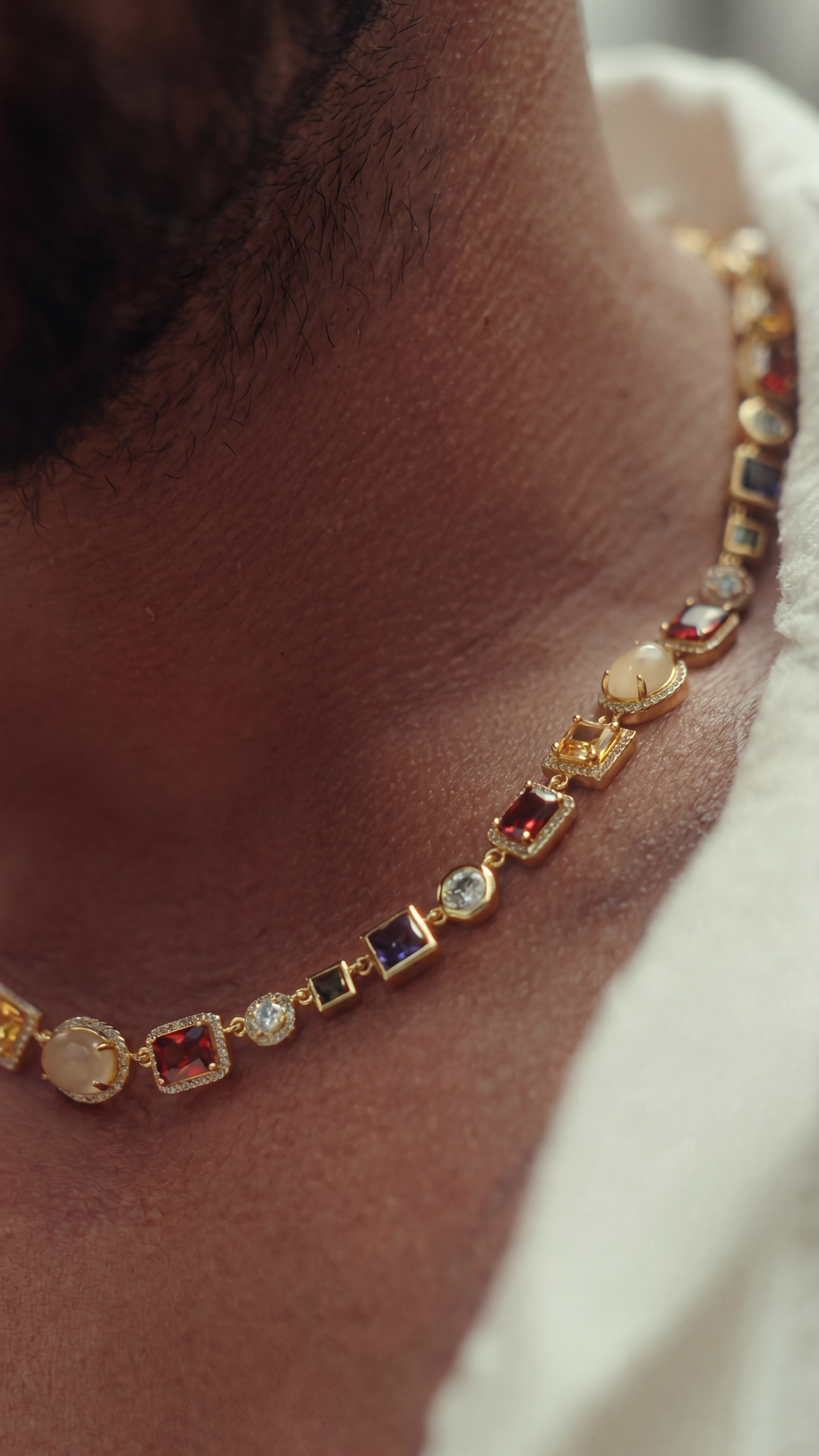 Gemstone Chain Gold Vermeil detail – GENTS.