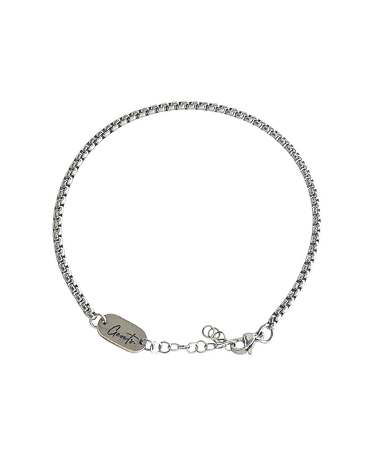 Box Chain Bracelet, Sterling Sliver.