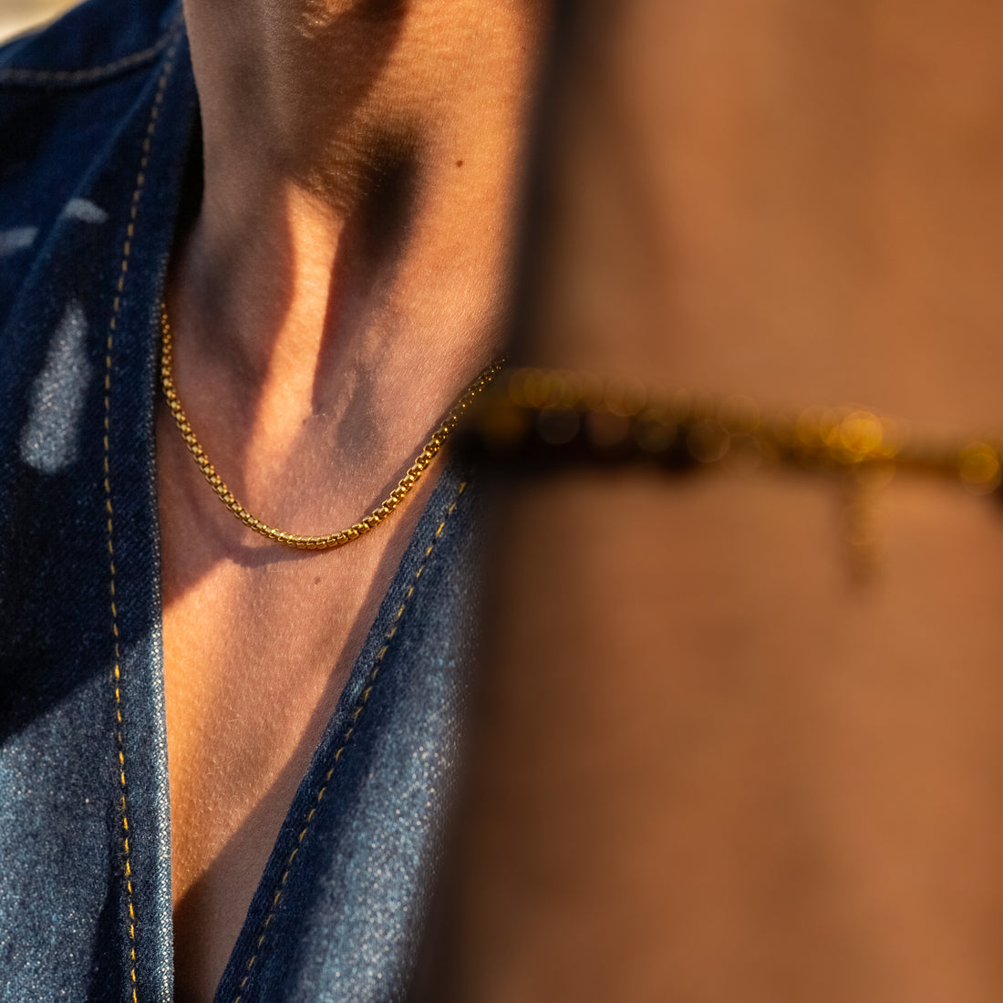 Box Chain, Gold Vermeil.