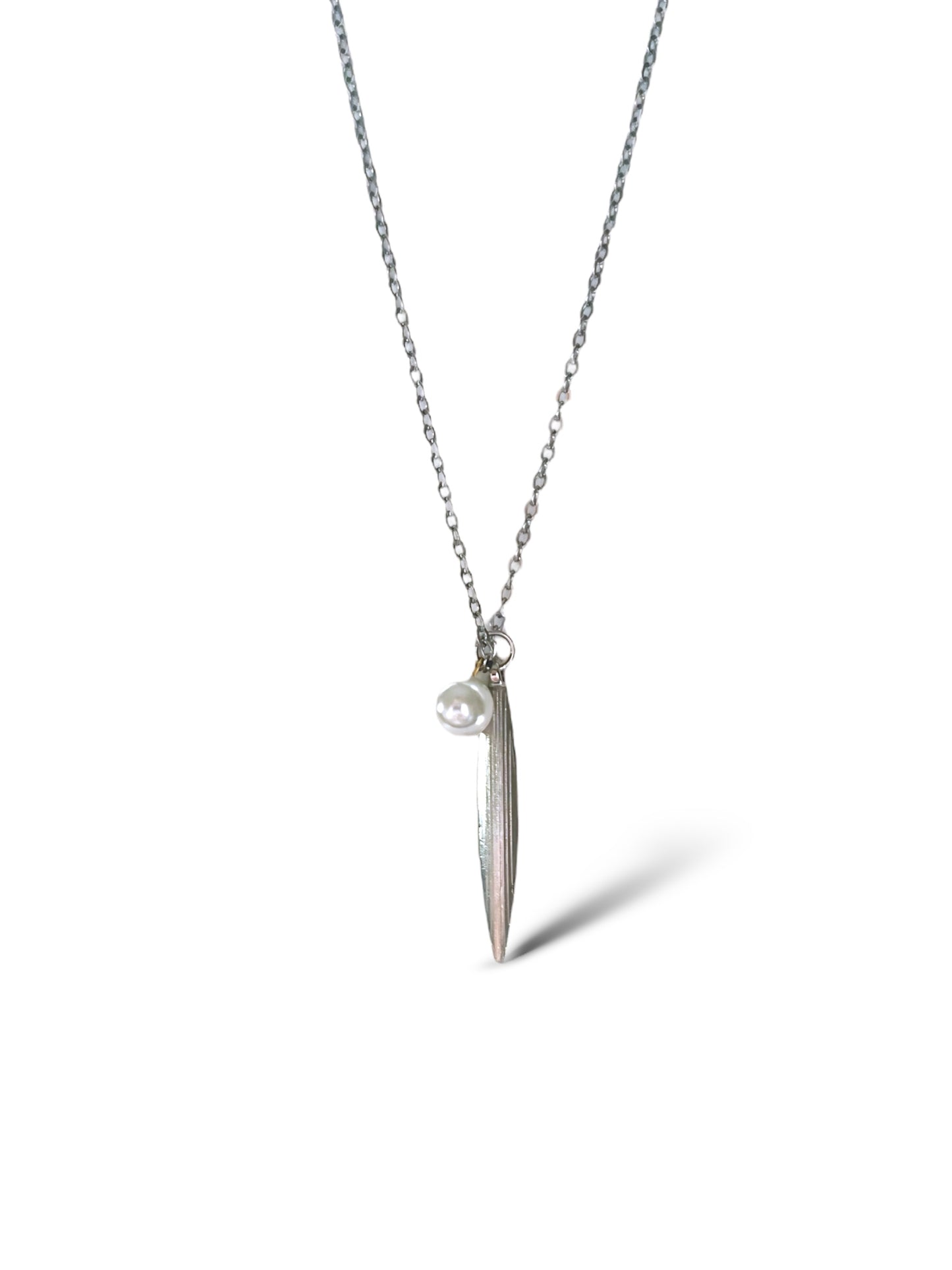 Arrow Pendant - Pearl, Sterling Silver