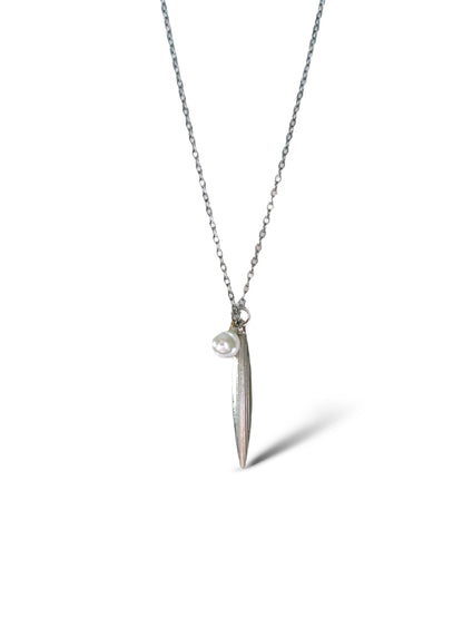 Arrow-Pearl Necklace, Sterling Silver