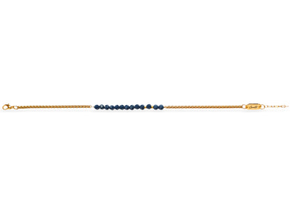 Box-Blue Black Crystal Bracelet, Vermeil Gold.