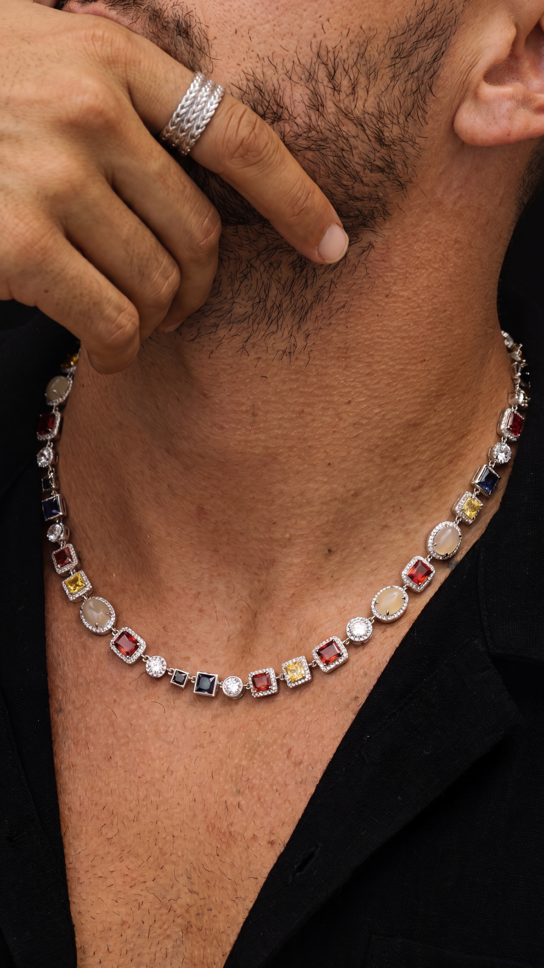 Gemstone Chain Silver – GENTS.