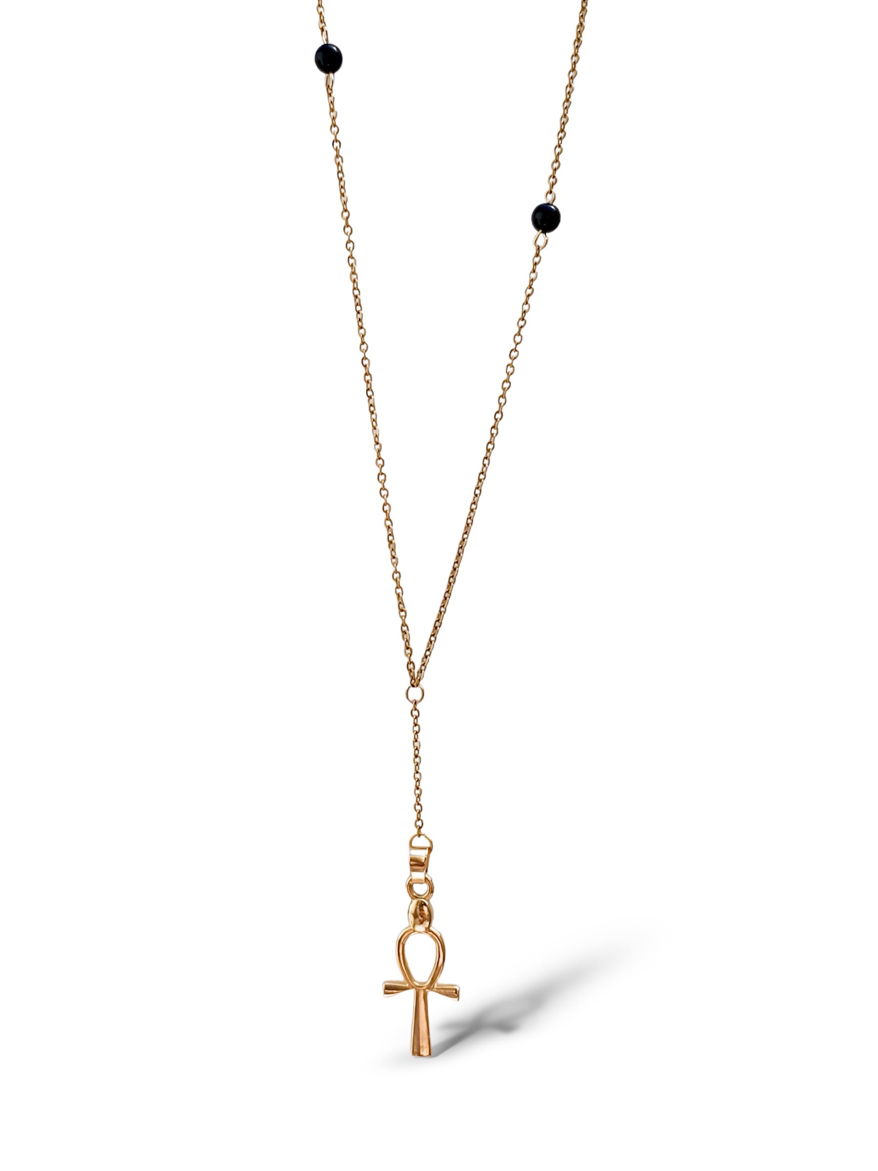 Ankh-X Necklace, Vermeil Gold.