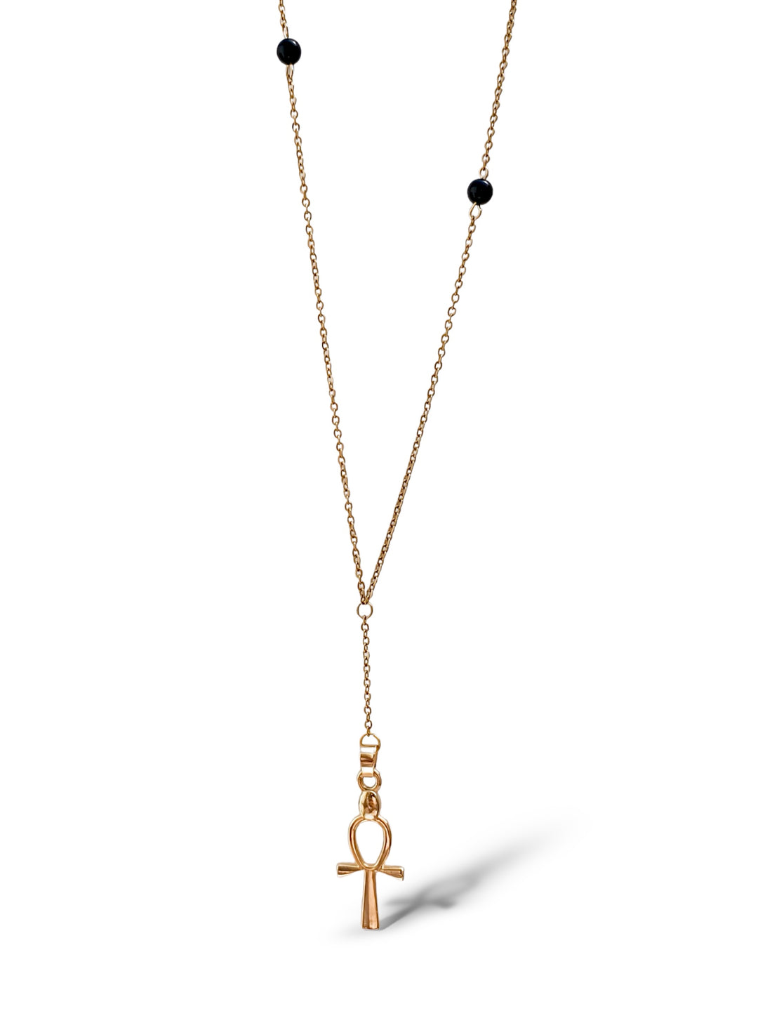 Ankh-X Necklace, Vermeil Gold.