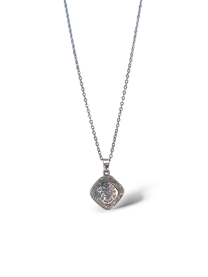 Mandala Necklace, Sterling Silver