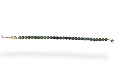 Kambaba Quartz Stone Bracelet, Gold Vermeil