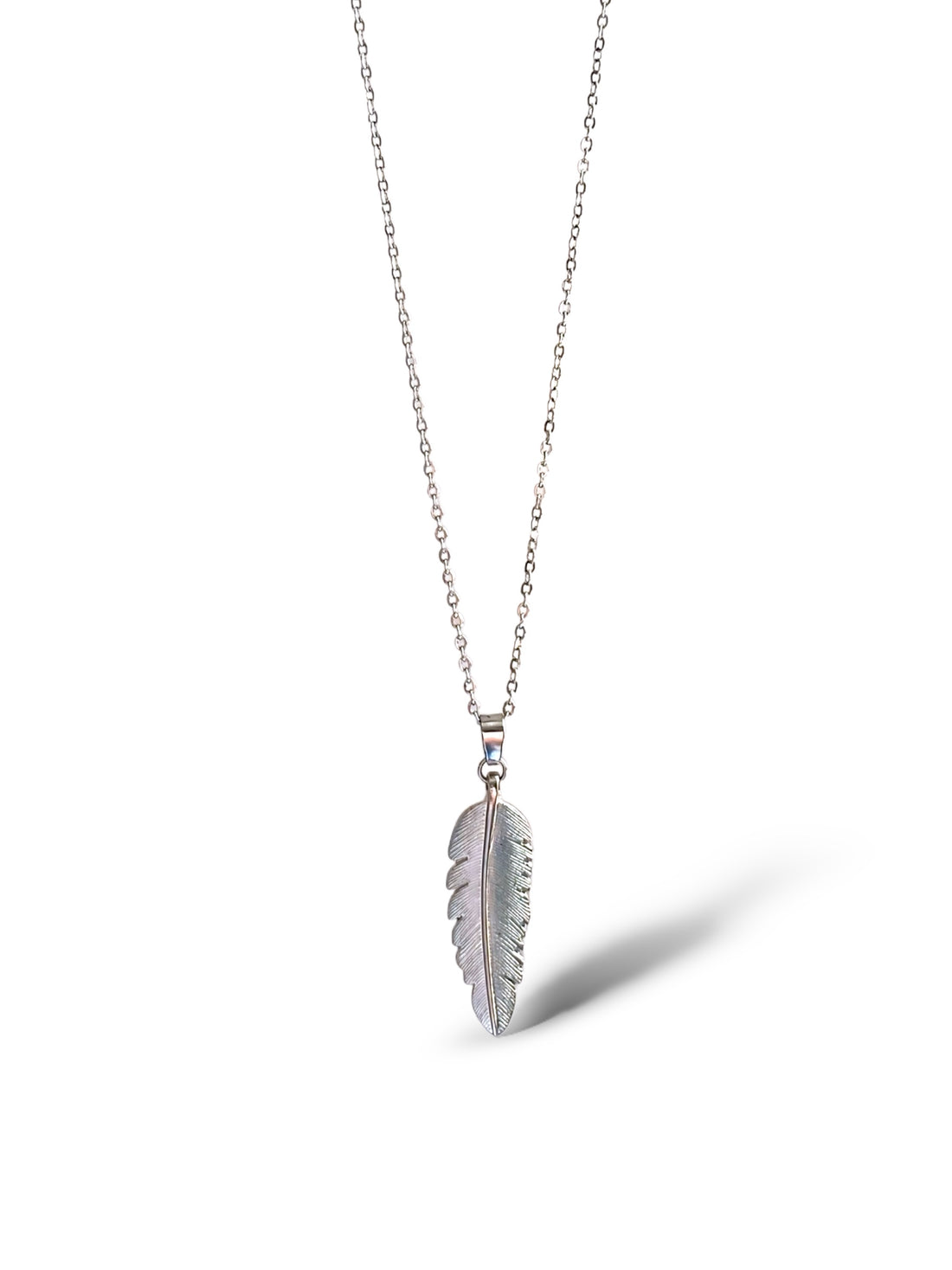 Tree Leaf Necklace, Silver.