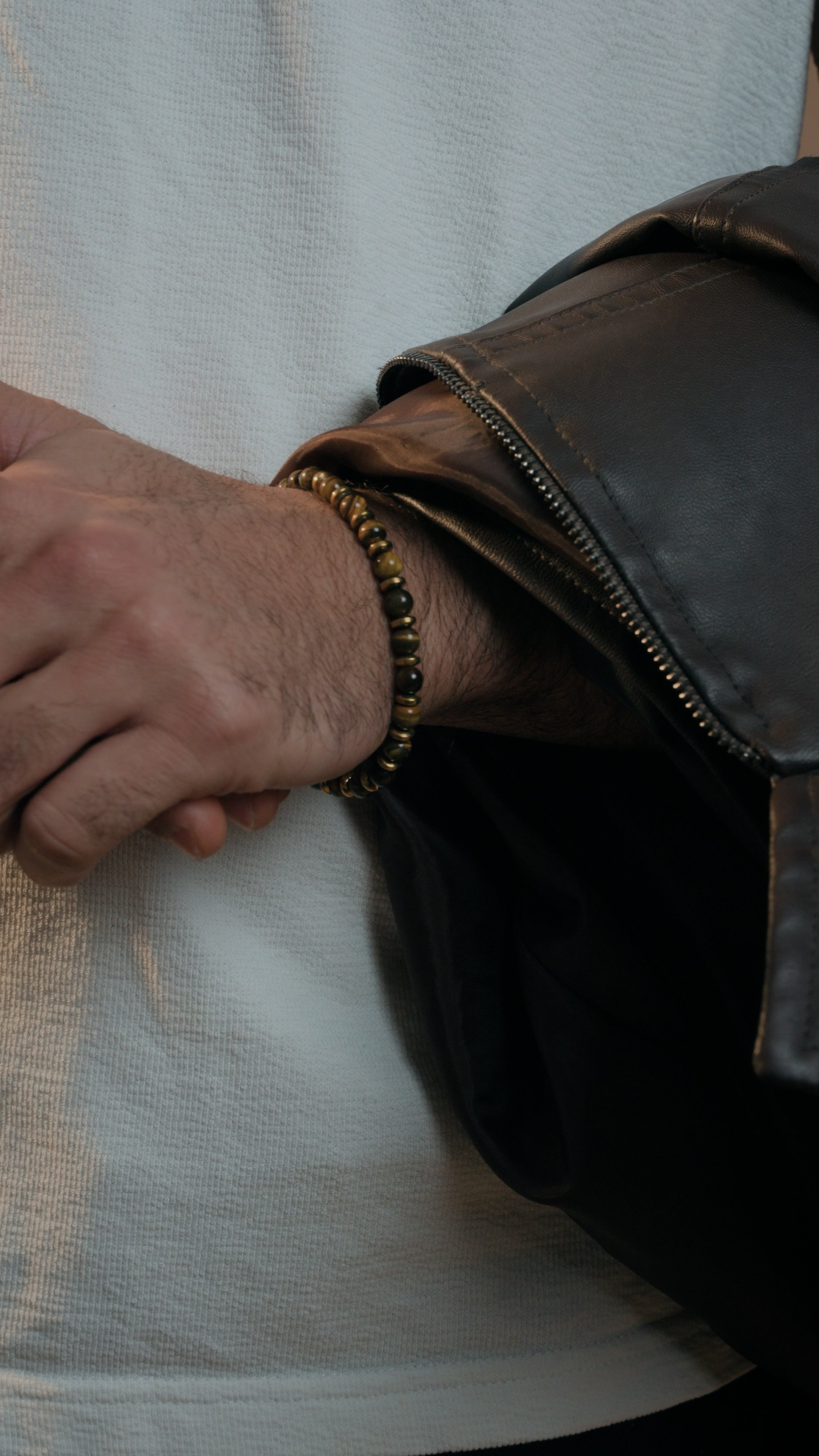The Solar Tiger Eye Stone Bracelet.