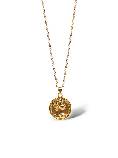 Coin Necklace, Vermeil Gold