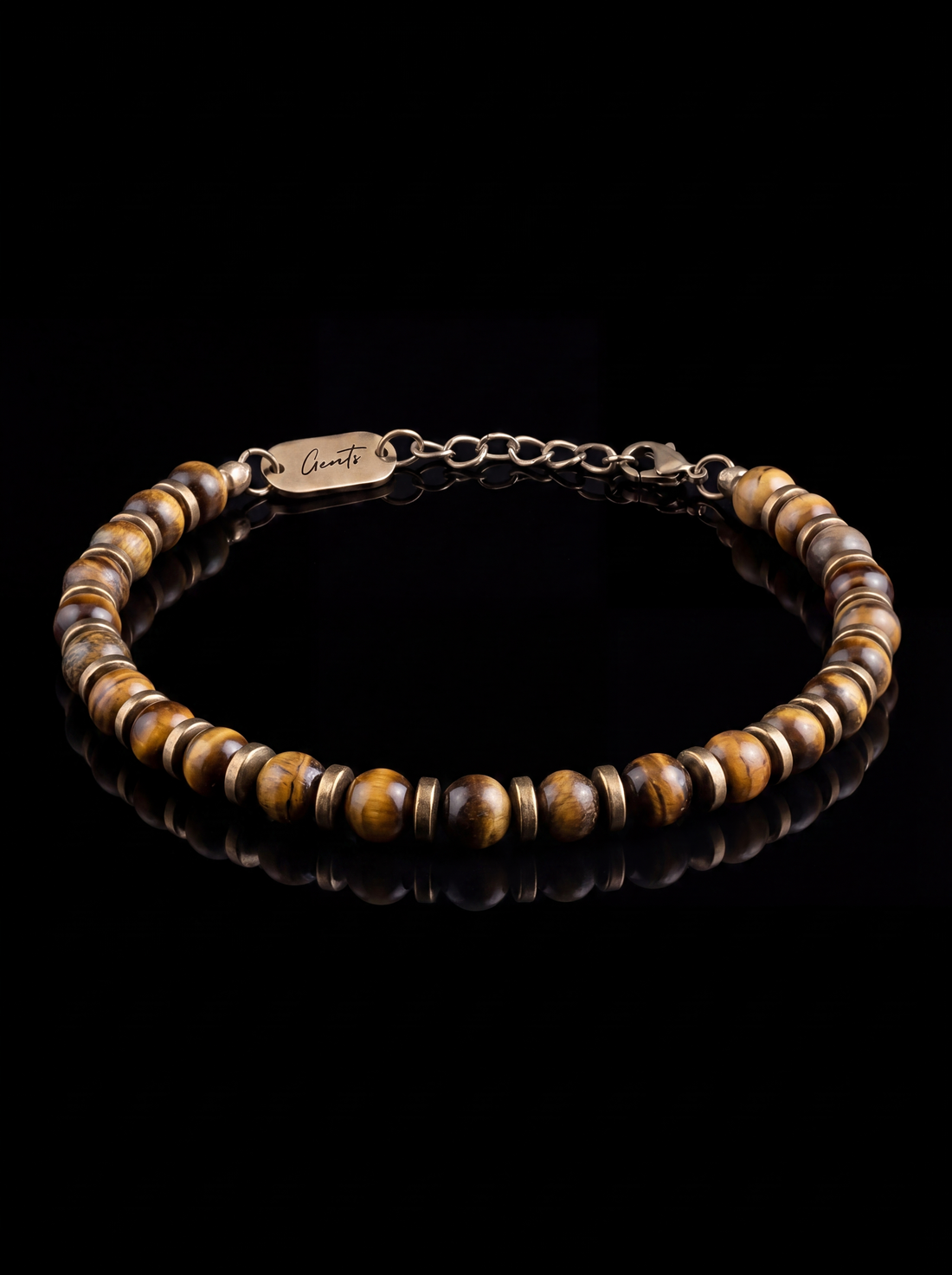 The Solar Tiger Eye Stone Bracelet.