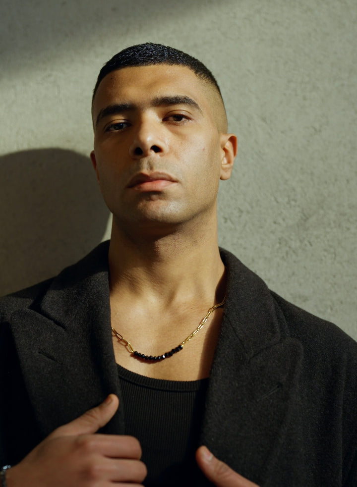 Curb Clip Crystal Chain, Vermeil Gold.