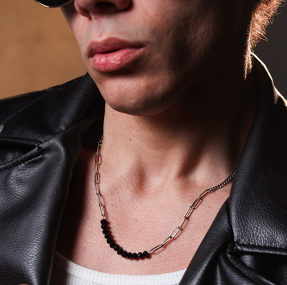 Curb Clip Crystal Chain, Sterling Silver.