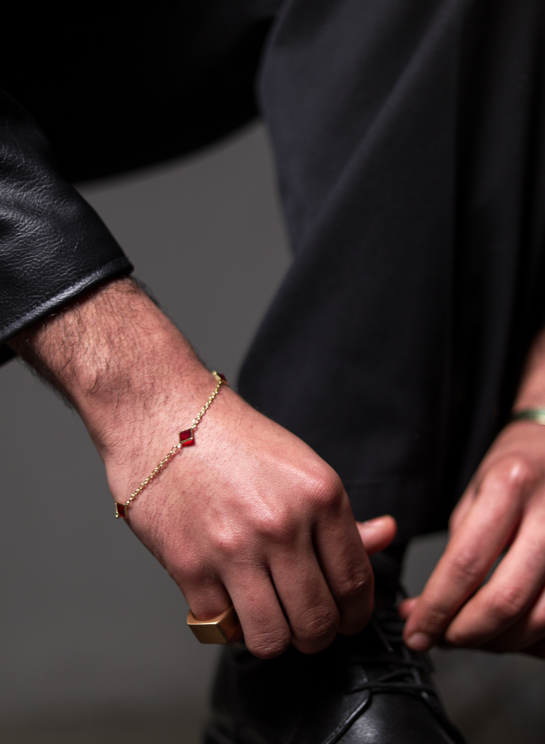 Ruby Bracelet, Gold Vermeil.