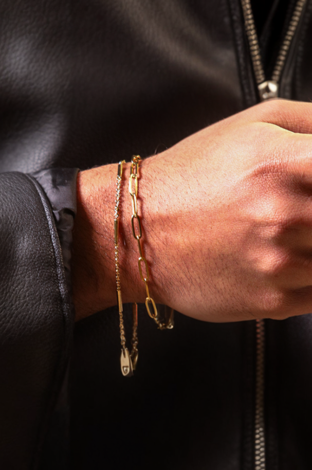 Strap Link Bracelet, Gold Vermeil.