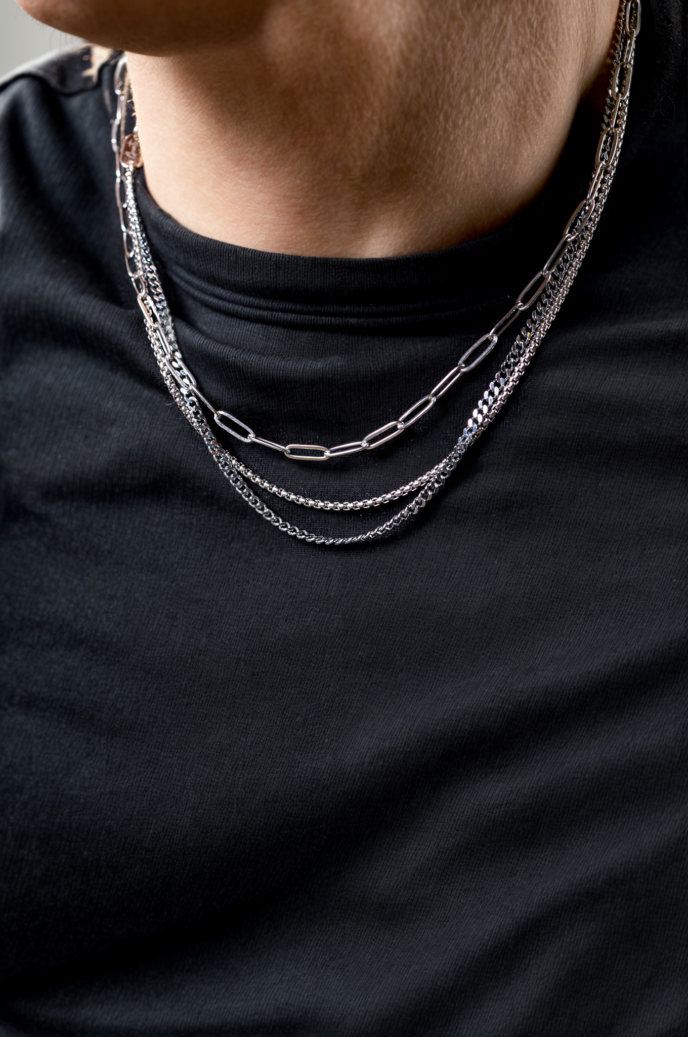 Box Chain, Sterling Silver.