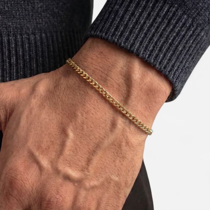 Curb Bracelet, Gold Vermeil.