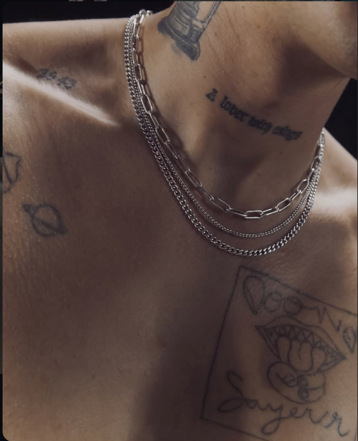 Box+Clip+Curb Silver Chain Bundle.