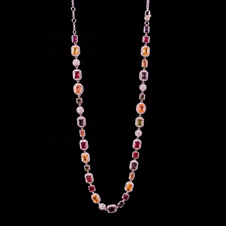 Gemstone Chain, Silver.