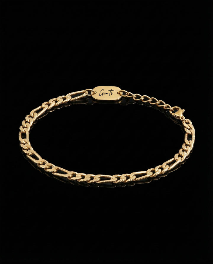Figaro Chain Bracelet, Gold Vermeil.