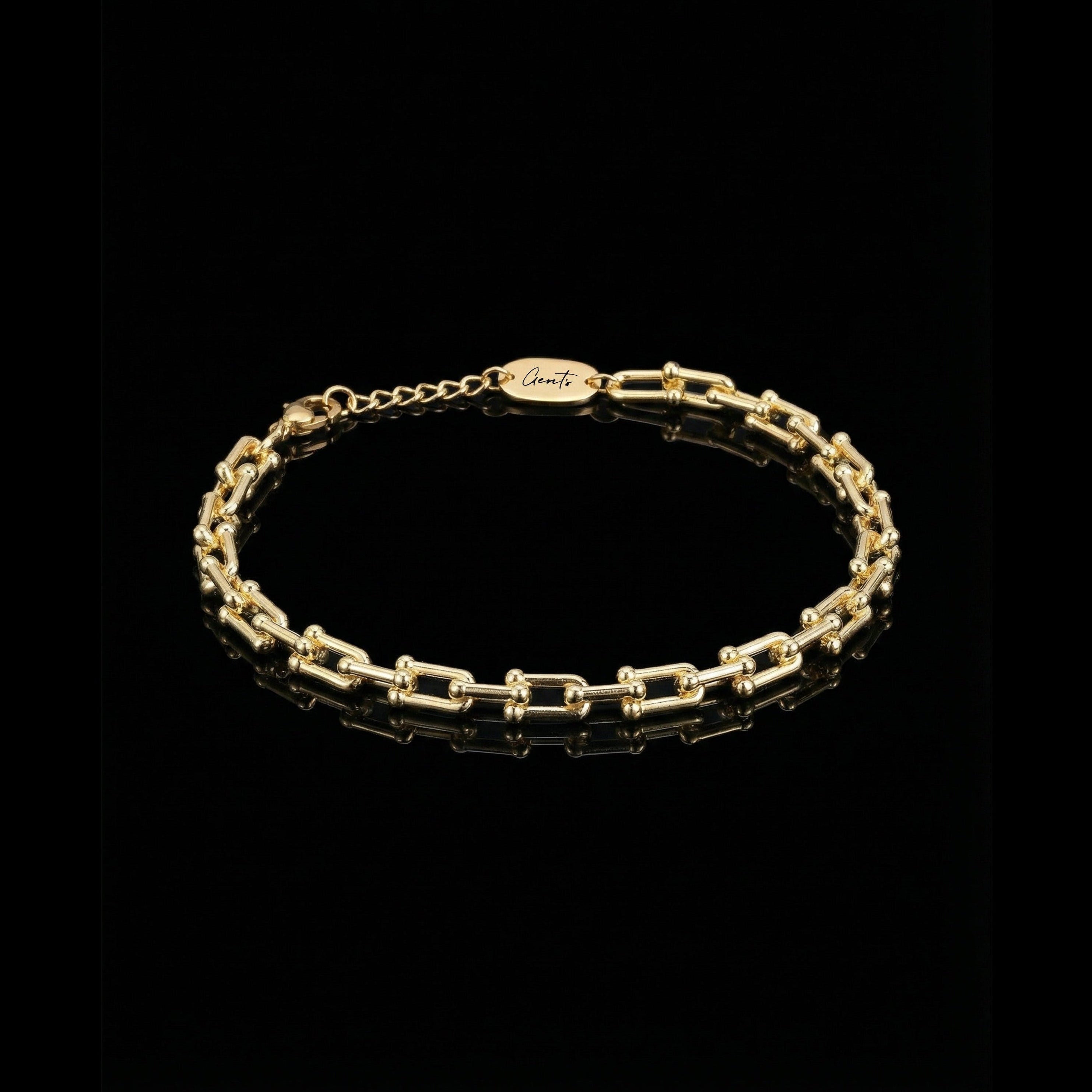 U Link Bracelet, Gold Vermeil.