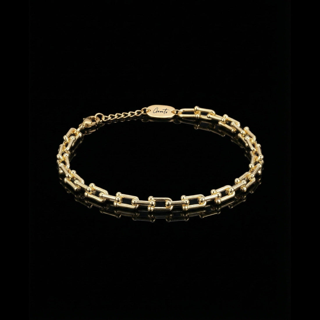 U Link Bracelet, Gold Vermeil.
