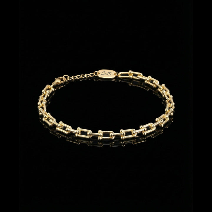 U Link Bracelet, Gold Vermeil.