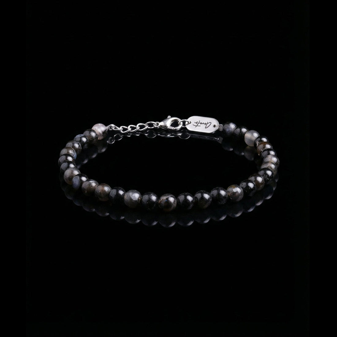 The Nero Stone Bracelet, Silver