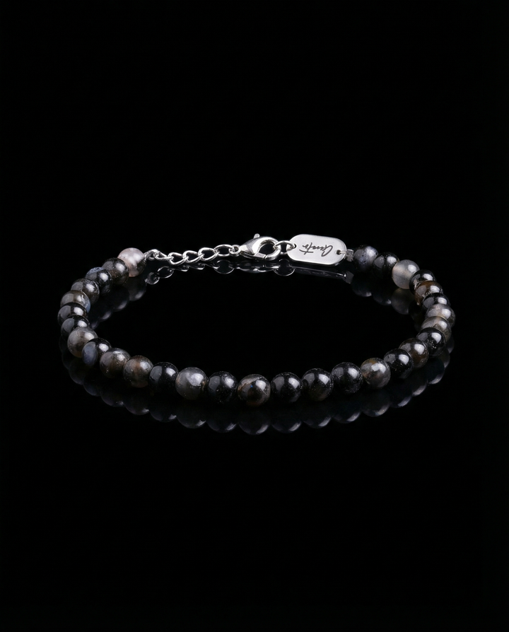The Nero Stone Bracelet, Silver