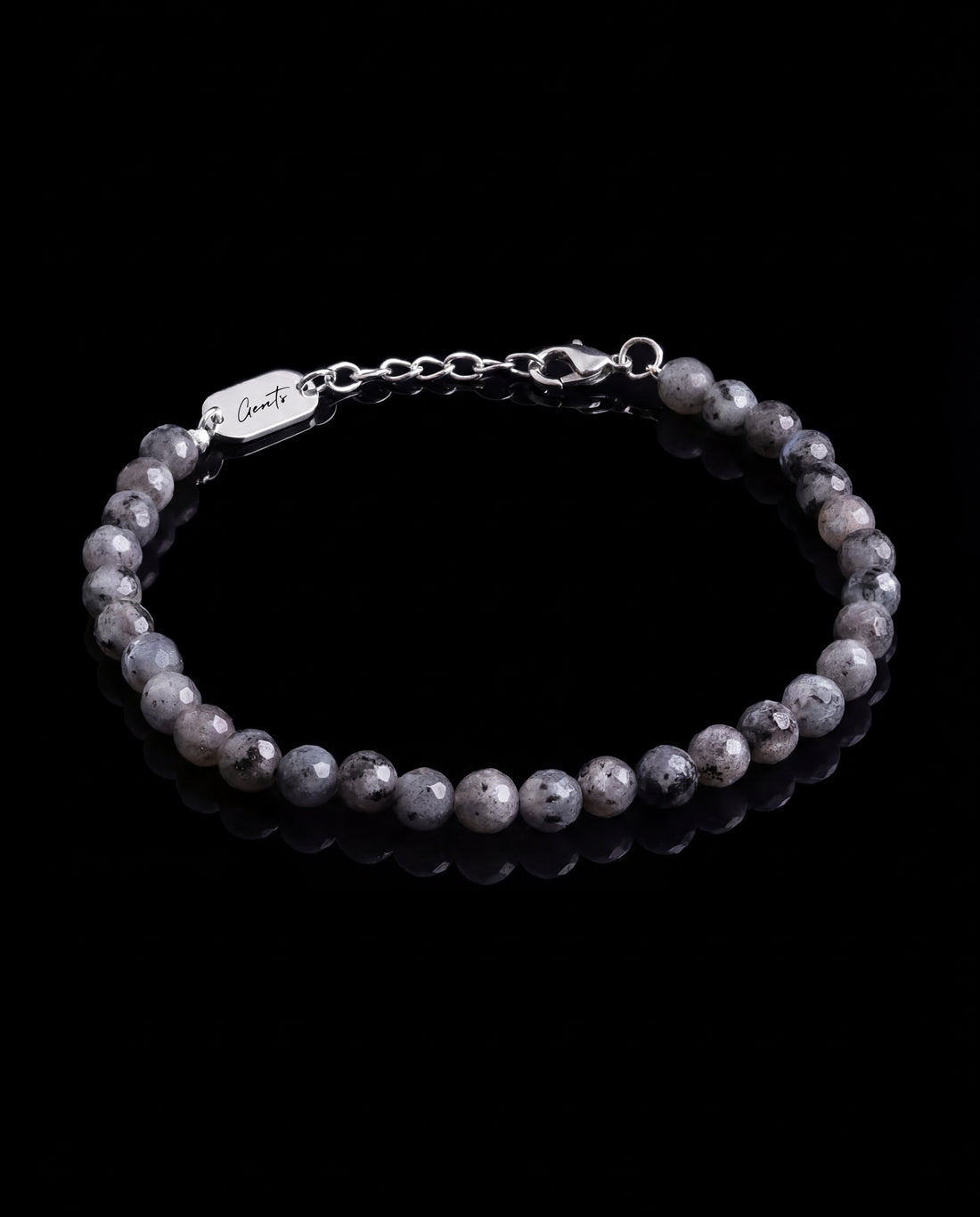 Titan Grey Stone Bracelet, Silver.