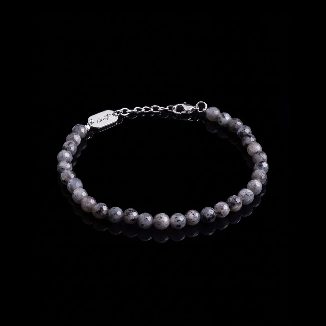 Titan Grey Stone Bracelet, Silver.