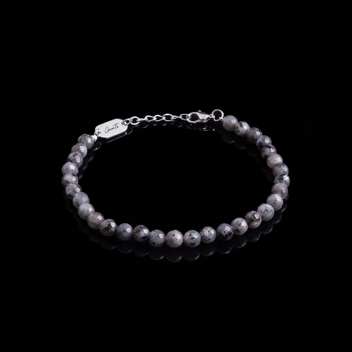 Titan Grey Stone Bracelet, Silver.