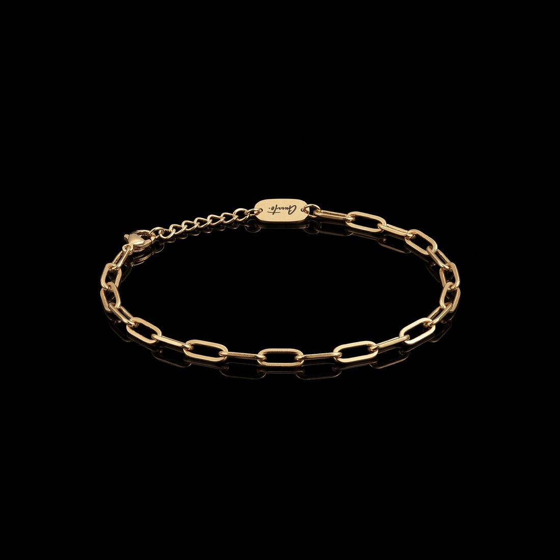 GENTS. Clip Bracelet Gold Vermeil 18K 316L Stainless Steel Free Size 17-22cm