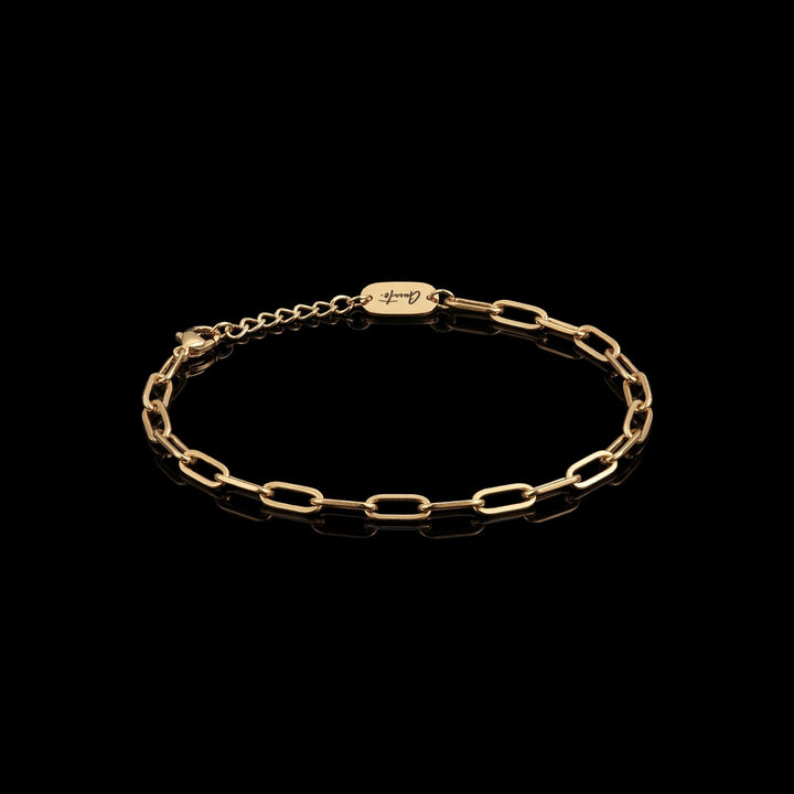 GENTS. Clip Bracelet Gold Vermeil 18K 316L Stainless Steel Free Size 17-22cm