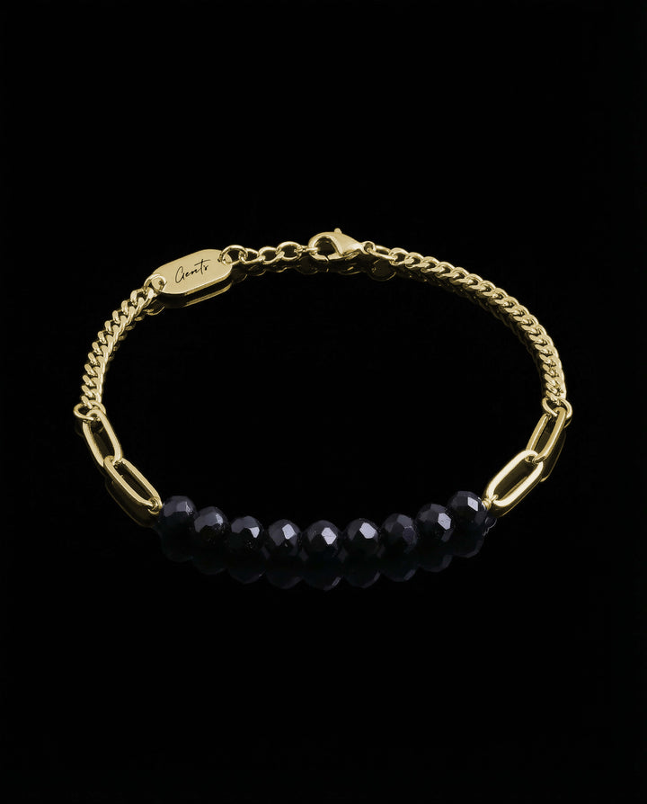 Curb Clip Crystal Bracelet, Vermeil Gold.