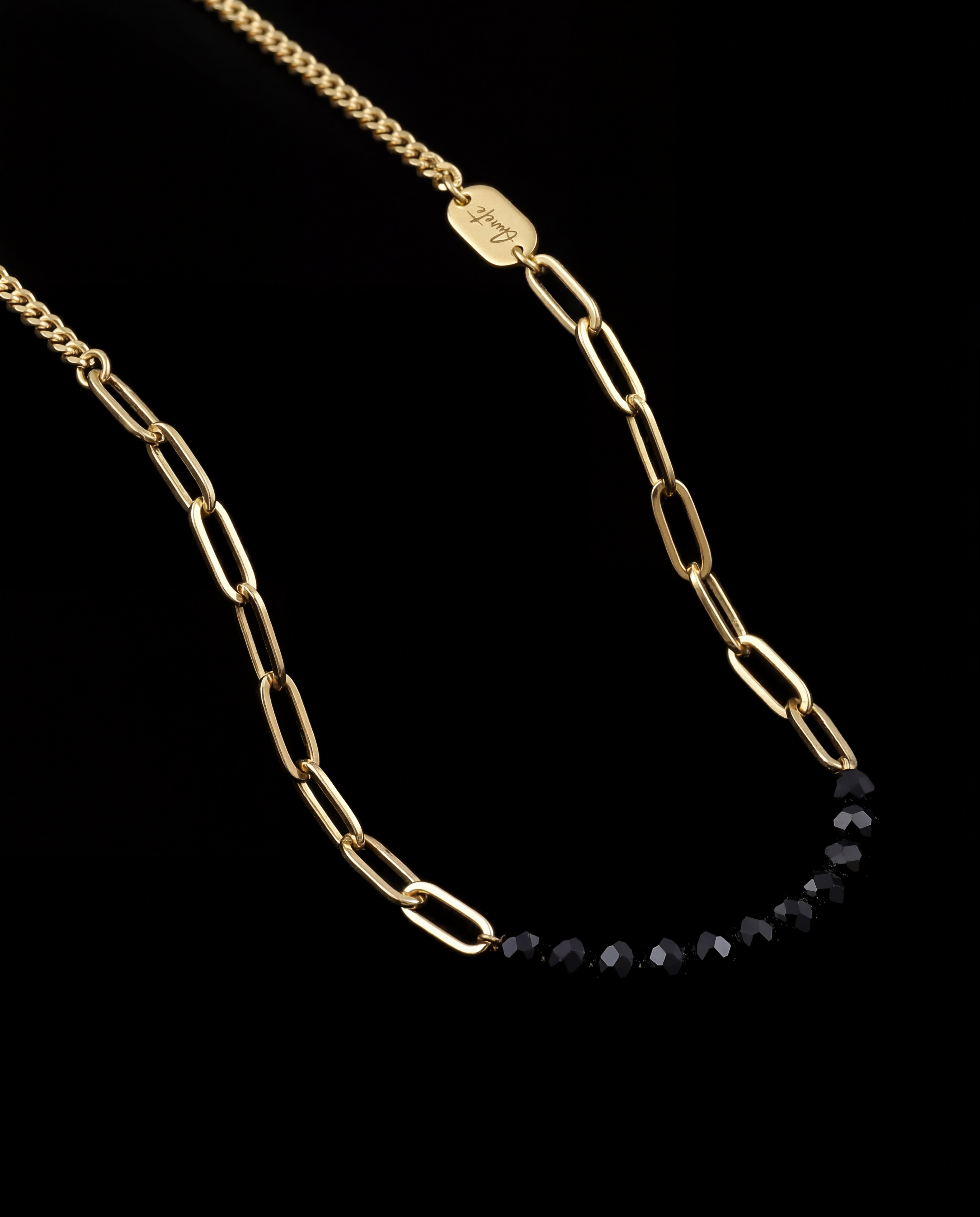 Curb Clip Crystal Gold Set.